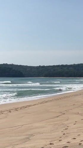 Quiet morning at a Choeng Thale beach, Phuket