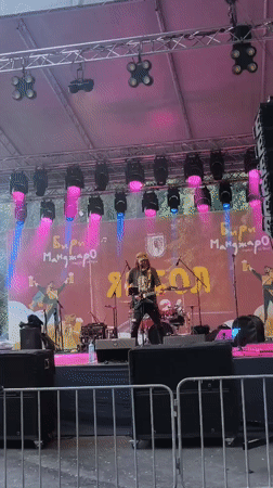 Rock band performs at Yambol craft beer festival