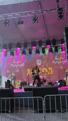Rock band performs at Yambol craft beer festival