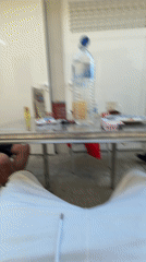 Two men spend casual time on patio in Vila Real