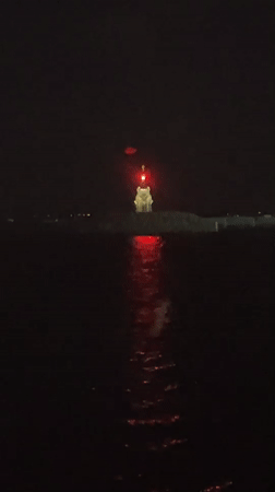 Night out around Lakhta Center and the Gulf of Finland waterfront