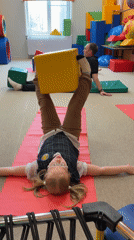 Child attends therapy session at Izhevsk indoor facility