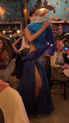 Belly dancers perform at Marrakesh restaurant venue