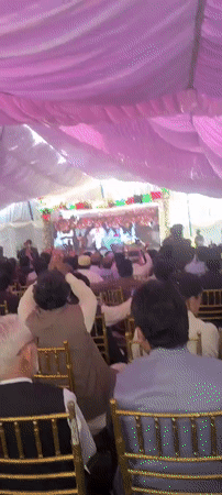 Large political gathering held under tent in Quetta Pakistan