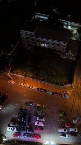 Nha Trang waterfront streets after dark, June evening