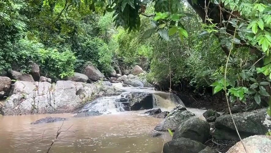 Rocky waterfall and stream documented in Baan Thong Nang