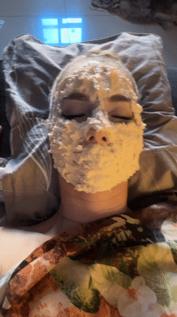 Morning self-care routine documented in Abakan, Russia