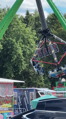 Traveling funfair in full swing in Tallinn, Estonia