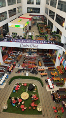 Morning gatherings documented at Kuala Lumpur indoor and outdoor spaces