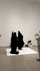 Gallery visitors photograph 'Bag Piece' art installation in LA