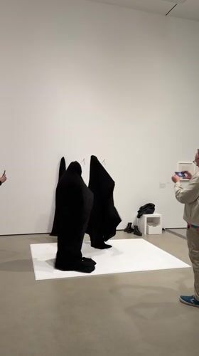 Gallery visitors photograph 'Bag Piece' art installation in LA