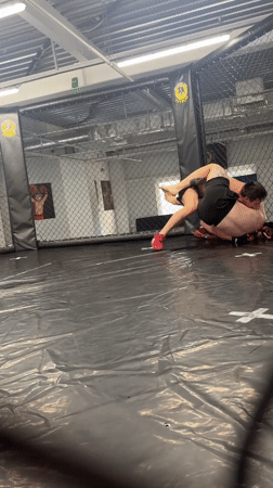 MMA training session captured at Perm gym