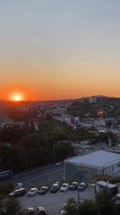 Chișinău sunset seen from above and indoors, multiple angles