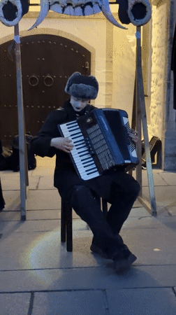 Street performers entertain crowds in Tallinn's Old Town