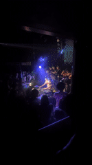 DJ duo performs for crowd at Paris venue
