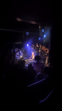 DJ duo performs for crowd at Paris venue