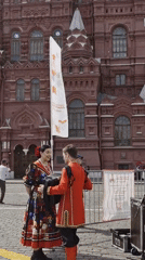 Orchestra performs traditional Russian music in Moscow's Red Square