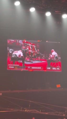 Weightlifting scoreboard and a sleeping cat in Khimki