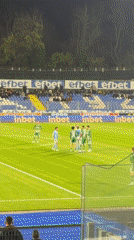 Evening soccer match underway in Kardzhali stadium