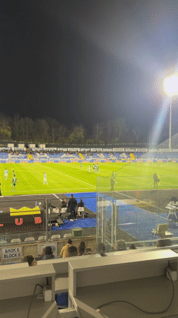 Evening soccer match underway in Kardzhali stadium