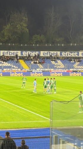 Evening soccer match underway in Kardzhali stadium