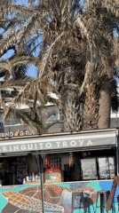 Busy summer afternoon along Tenerife's southern resort coast