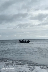 Early morning beach scenes documented in Lhokseumawe, Indonesia