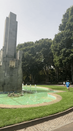 Street scenes and fountain activity in Santa Cruz de Tenerife