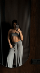 Woman takes mirror selfie at Russian sanatorium