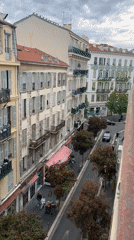 Cloudy afternoon cityscape captured from high vantage point in Nice
