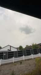 Thunderstorm brings heavy rain to Fredenbeck, Germany