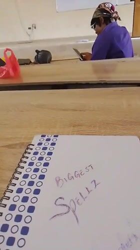 Handwritten notebook reading 'BIGGEST SPELLZ' in Bukuru, Nigeria