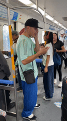 Train passengers documented in Piñeyro, Argentina transit car
