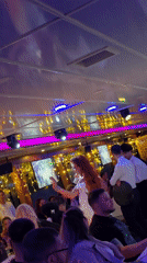 Dinner cruise with traditional performance observed in Istanbul waters