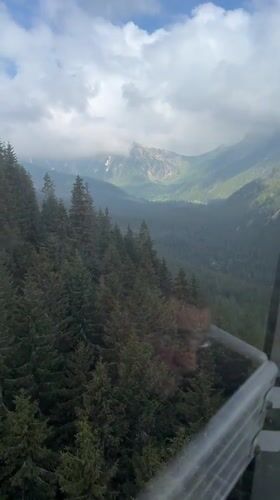 Morning mountain views documented in Polish Tatras near Zakopane