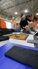 Parkour training session observed at Krasnoyarsk trampoline facility