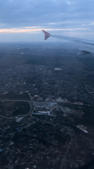 Passenger documents aerial views during flight over Moldova