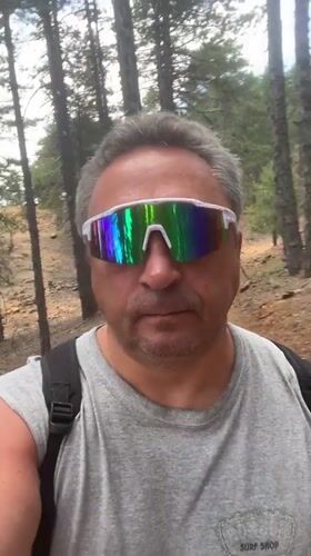 Solo morning hike through Troodos Mountain pine trails, Cyprus