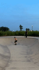 Evening skate session at a Barcelona concrete park