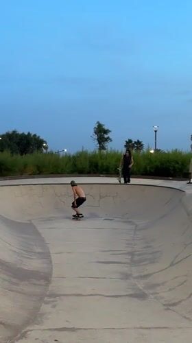 Evening skate session at a Barcelona concrete park