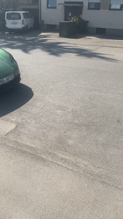 Green Porsche spotted parked on Stuttgart street