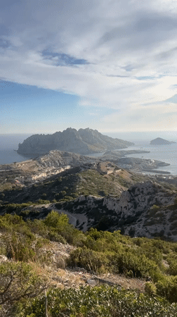 Mediterranean coastal views from Marseille's Calanques region