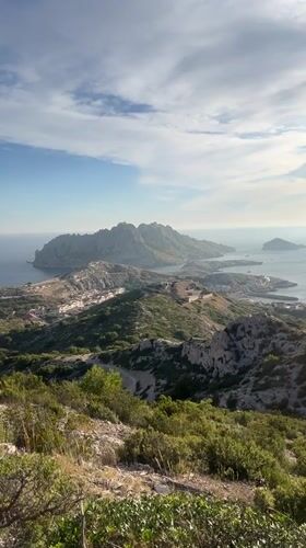 Mediterranean coastal views from Marseille's Calanques region