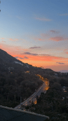 Sunset observed across Ko Samui coastal areas, Thailand