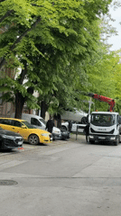 Car towed from street in Varna, Bulgaria