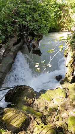 Morning visit documented at Düden Waterfalls park in Turkey