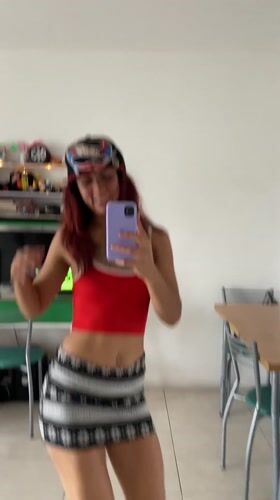 Mother and child dance together for social media in Argentina