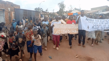 Peace demonstration draws children, adults in eastern DR Congo