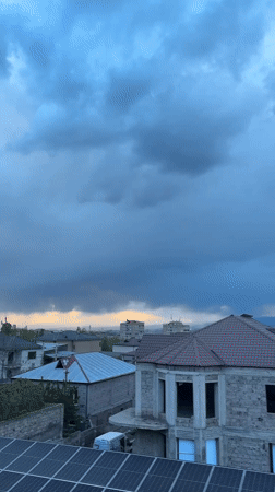 Armenian suburb shows mix of old Soviet blocks, new construction