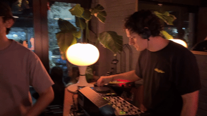 DJ performs while soju consumed in Milan evening